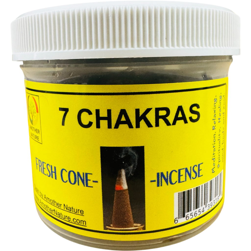 7 Chakras Cone Incense - Fresh Hand Made