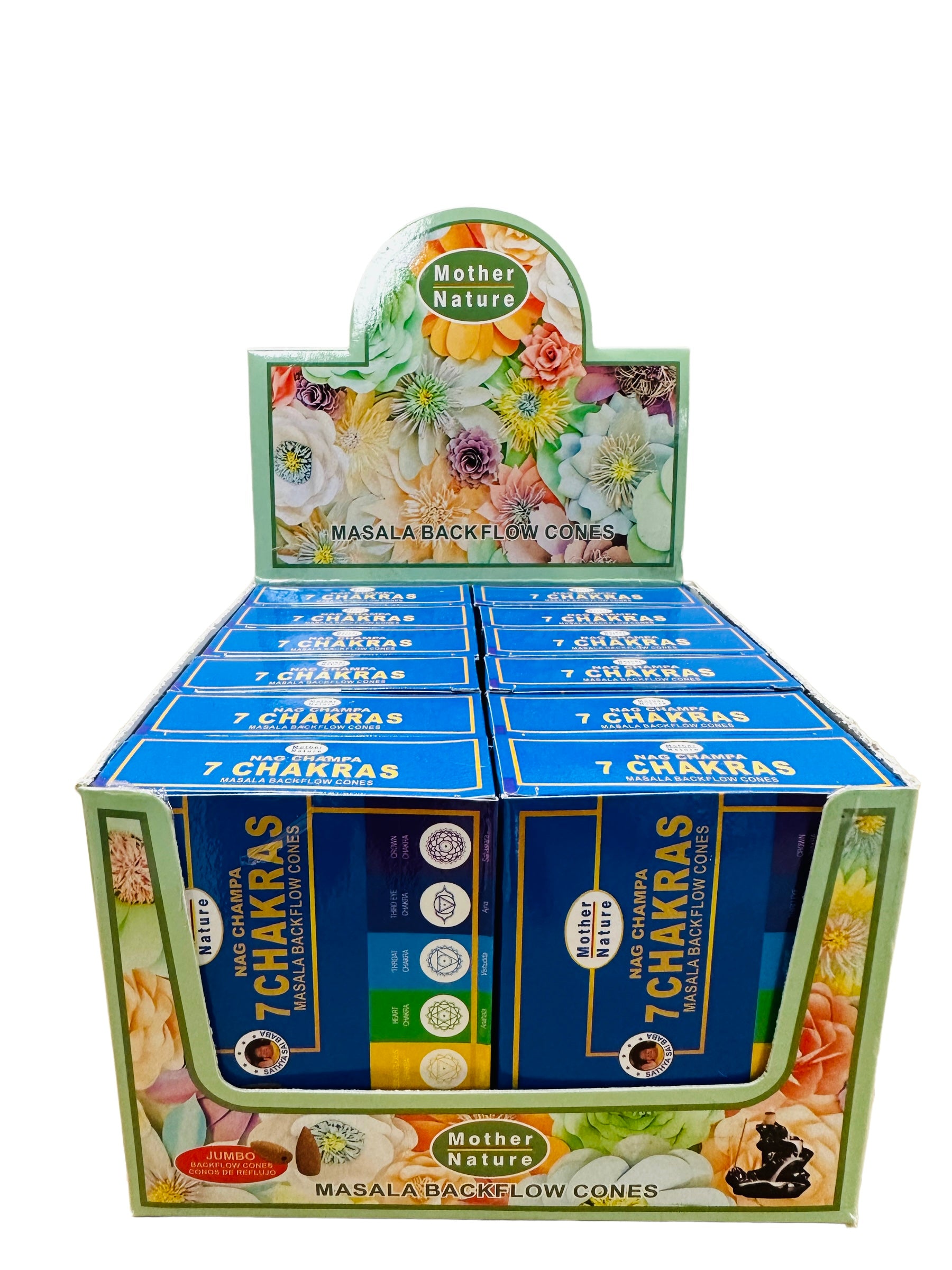 7 Chakras Backflow Cone Incense