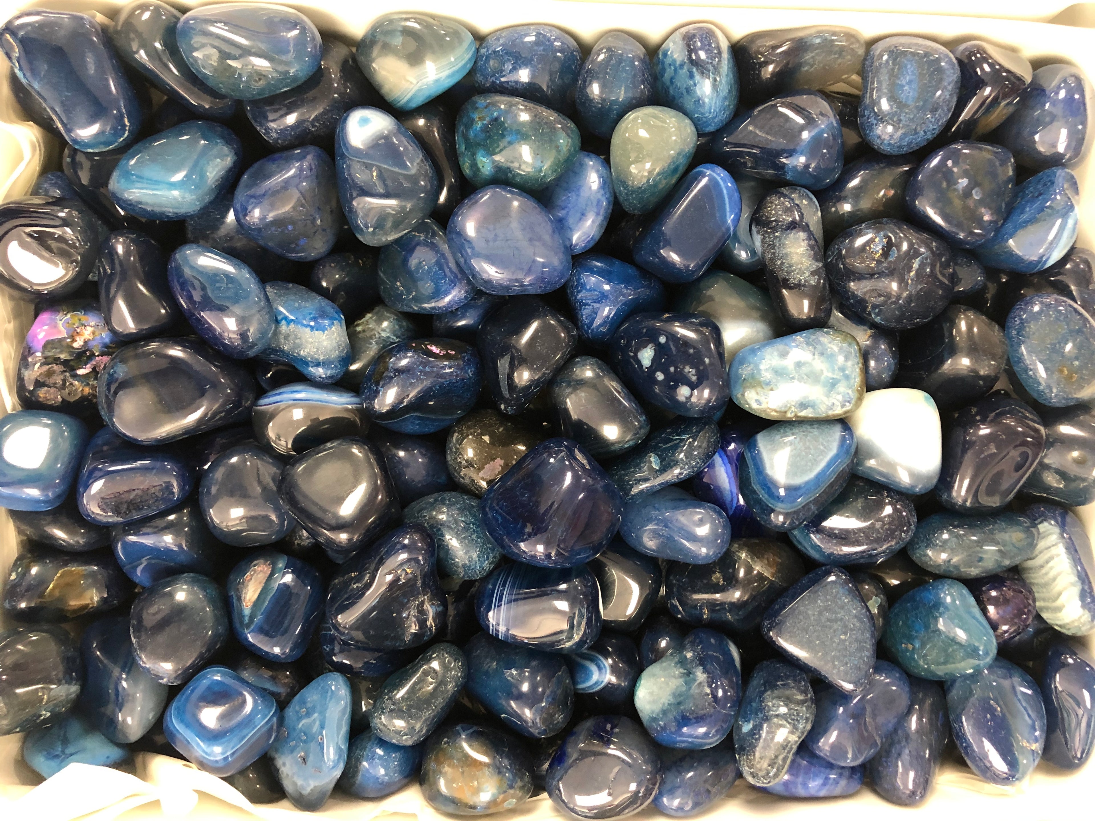 Agate Blue -(3 Pieces Tumble Stone)