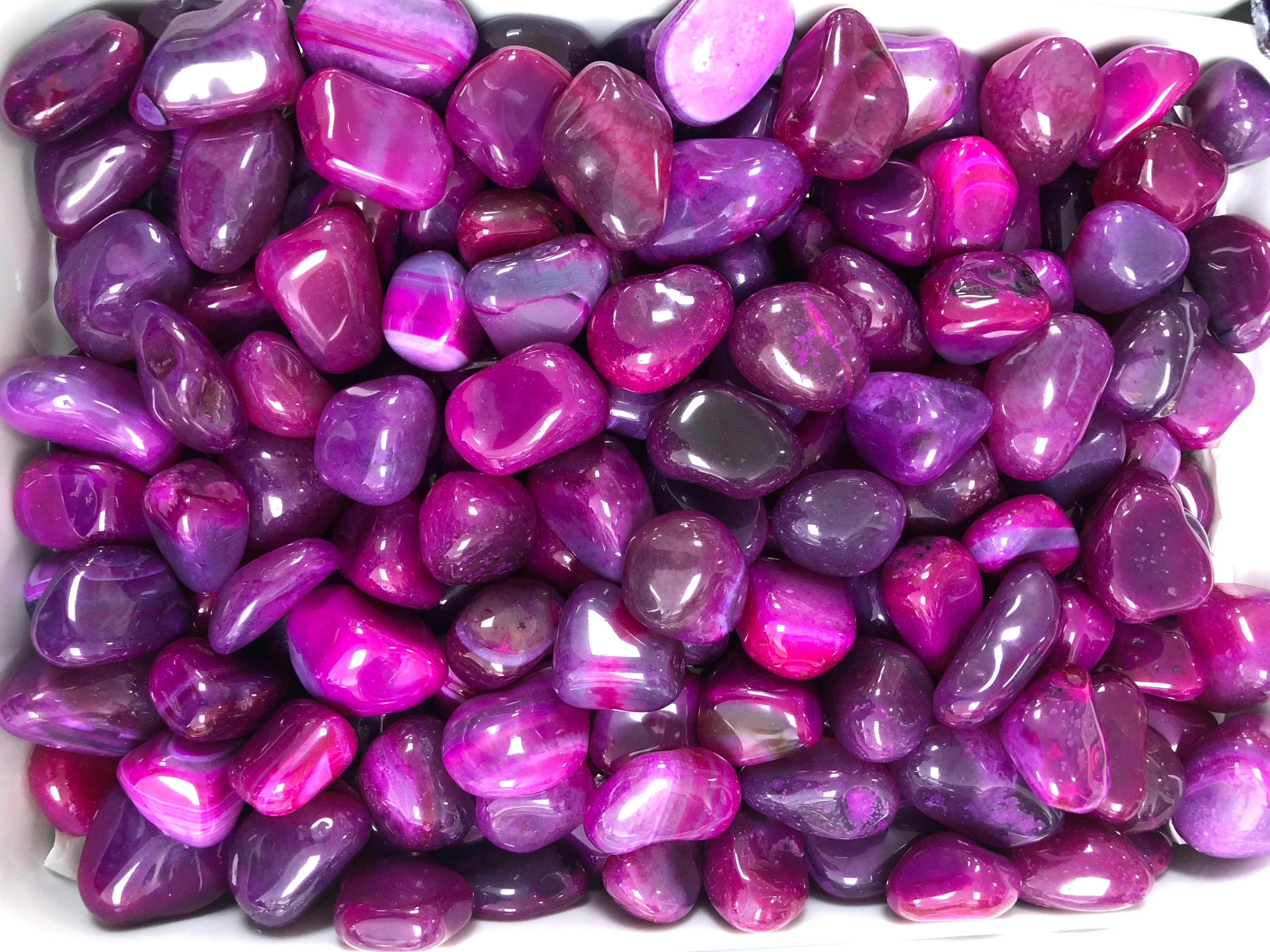 Agate Pink -(3 Pieces Tumble Stone)