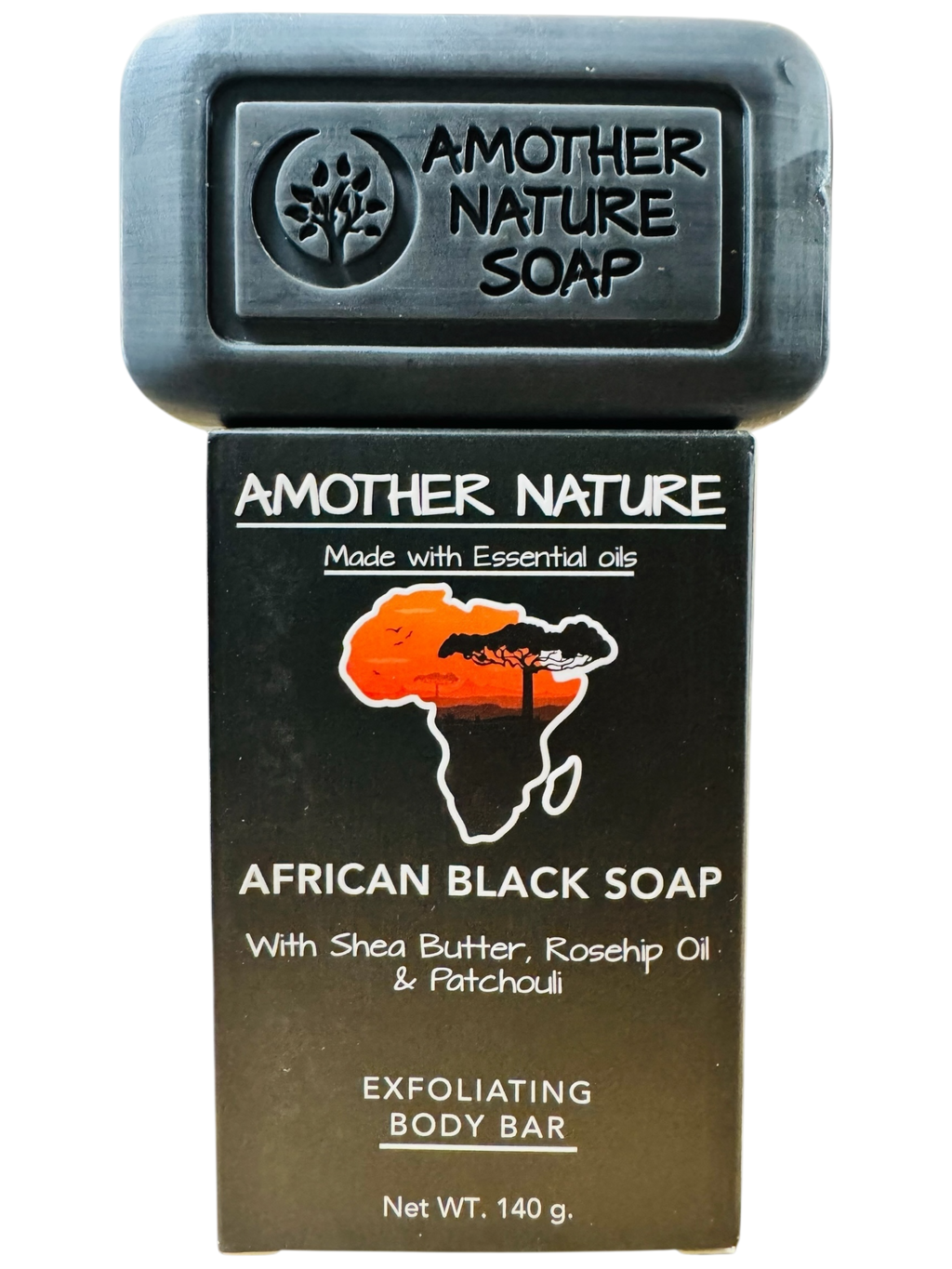 African Black Soap- Exfoliating Body Bar -(2 Pieces)