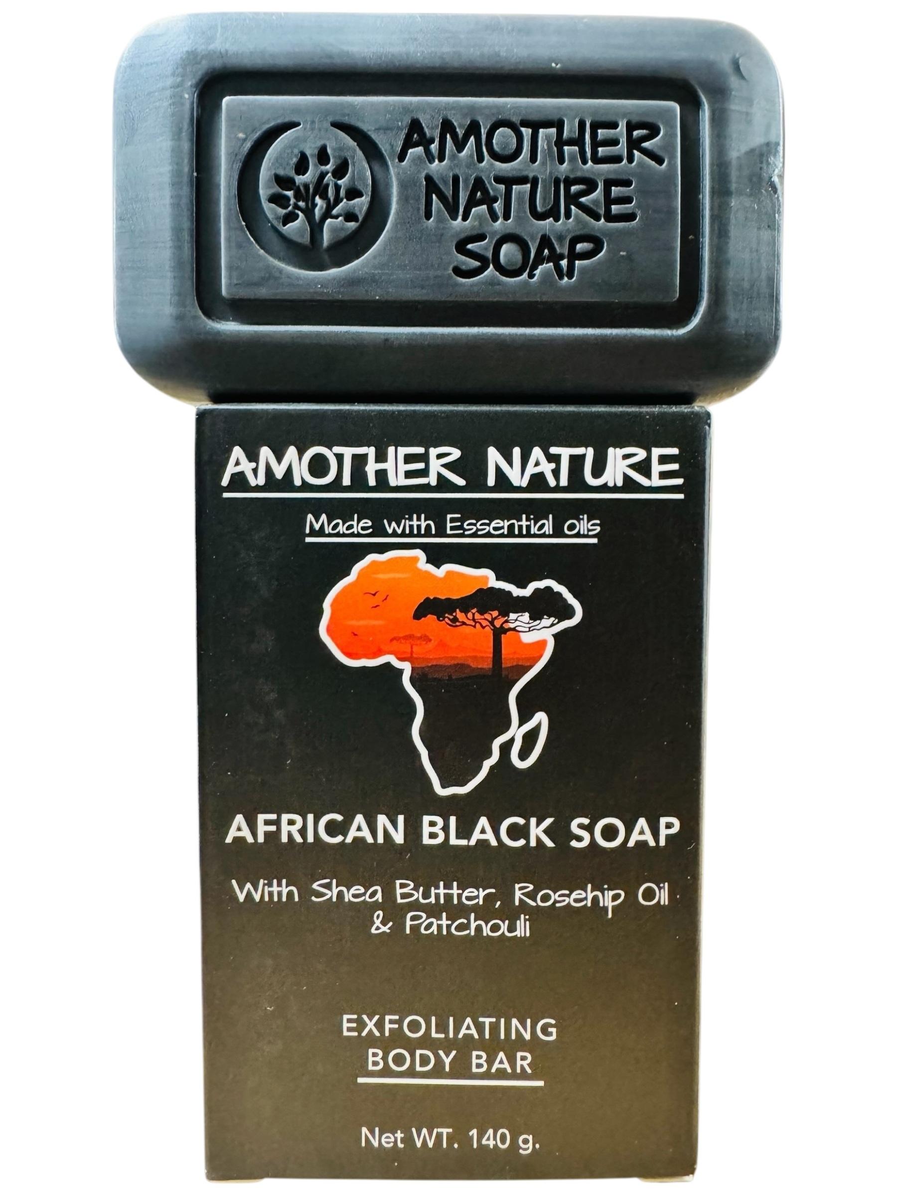 African Black Soap- Exfoliating Body Bar -(2 Pieces)