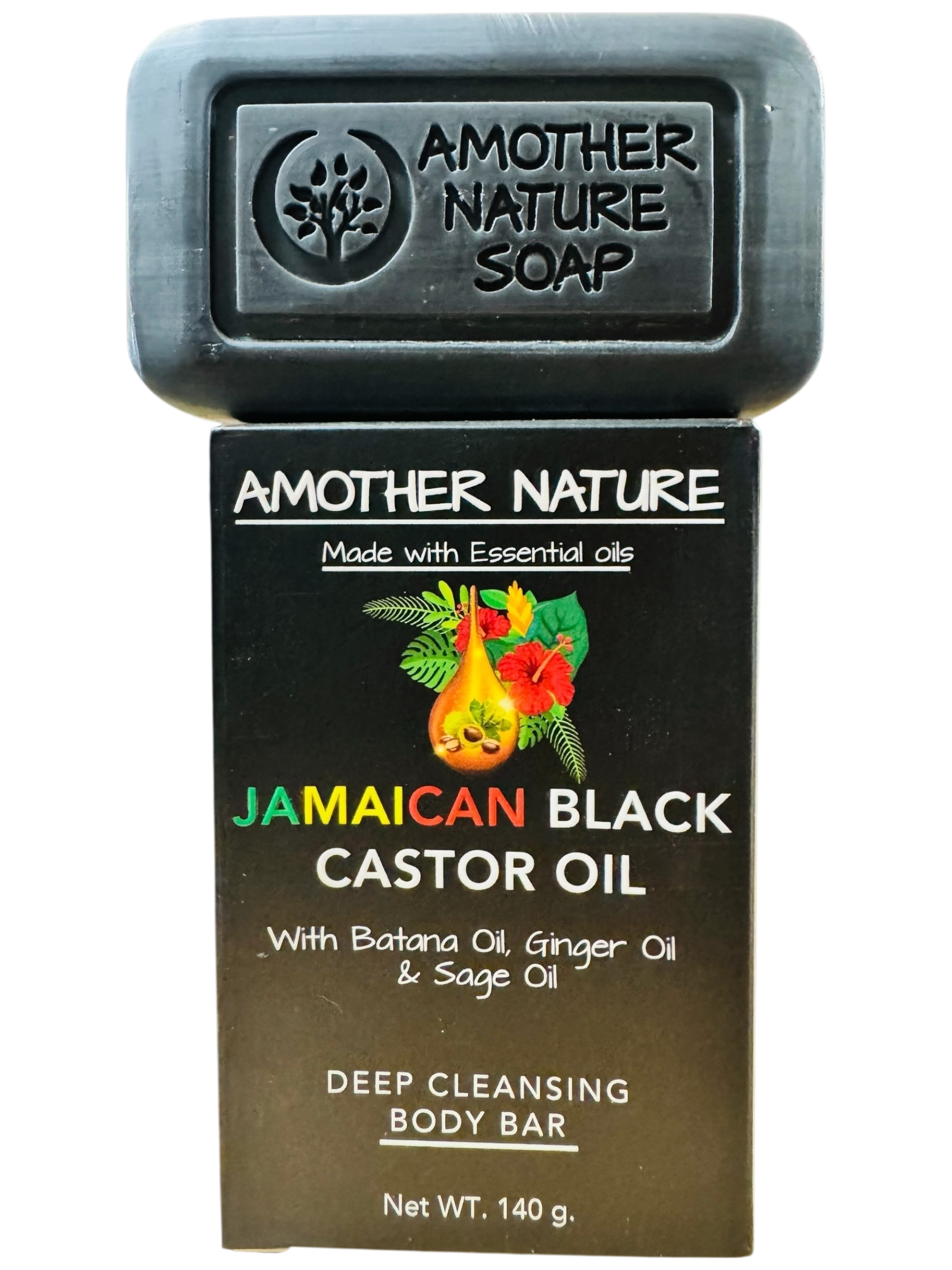Jamaican Black Castor Oil Soap -Deep Cleansing Body Bar -(2 Pieces)