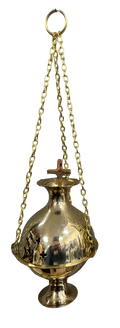 Traditional Charcoal Resin Burner Hanging Chain with Cross -(Large Size)