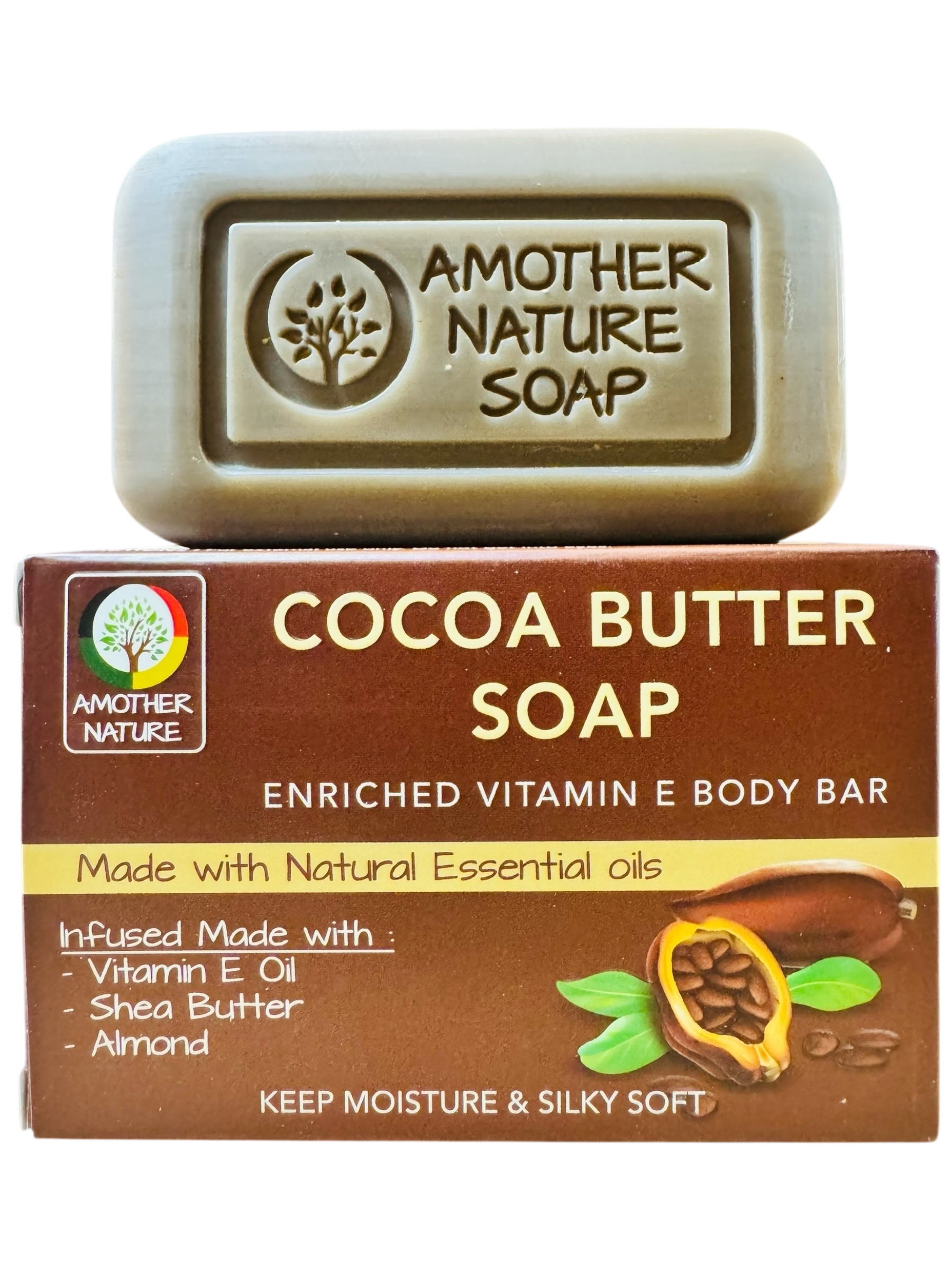 Cocoa Butter Soap -Enriched Vitamin E Body Bar -(2 Pieces)