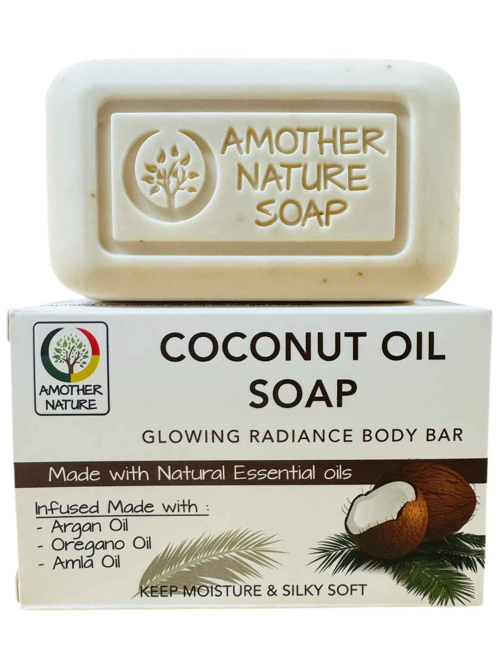 Coconut Oil Soap -Glowing Radiance Body Bar -(2 Pieces)