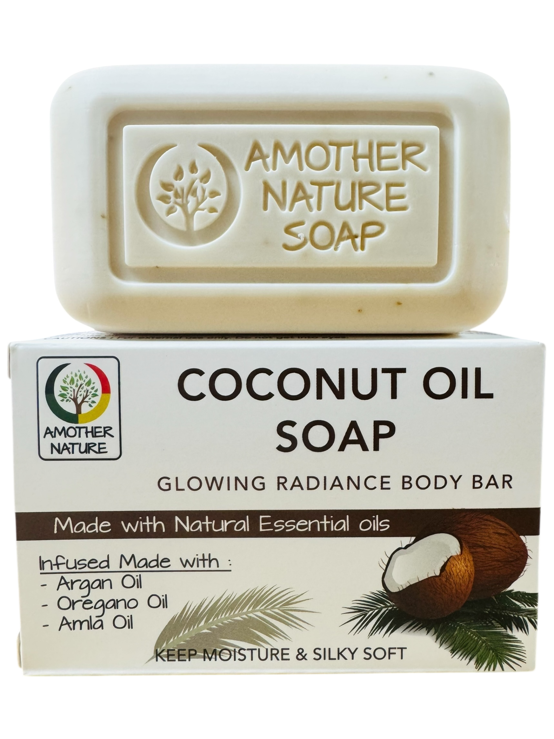 Coconut Oil Soap -Glowing Radiance Body Bar -(2 Pieces)