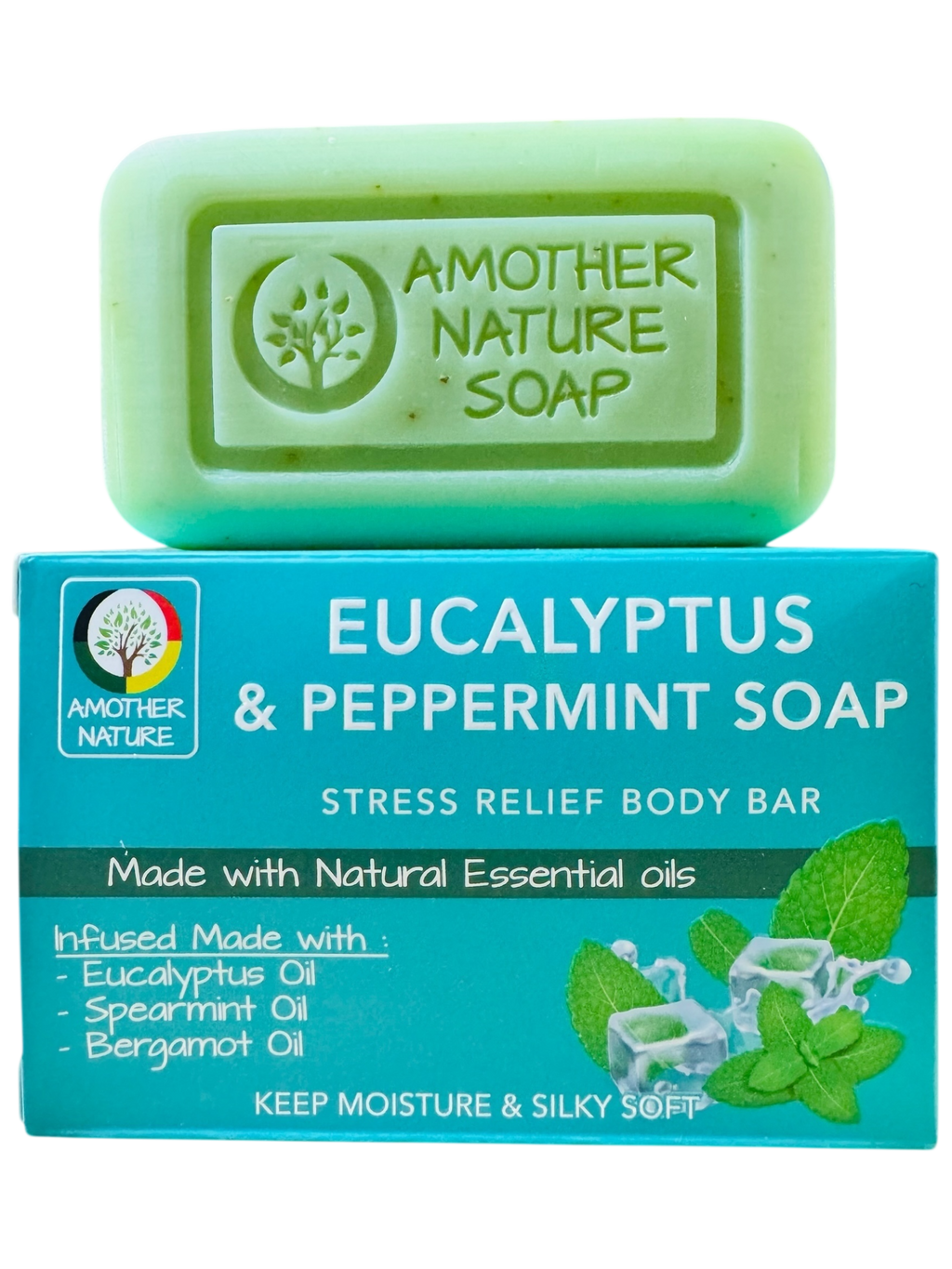 Eucalyptus & Peppermint Soap -Stress Relief Body Bar -(2 Pieces)
