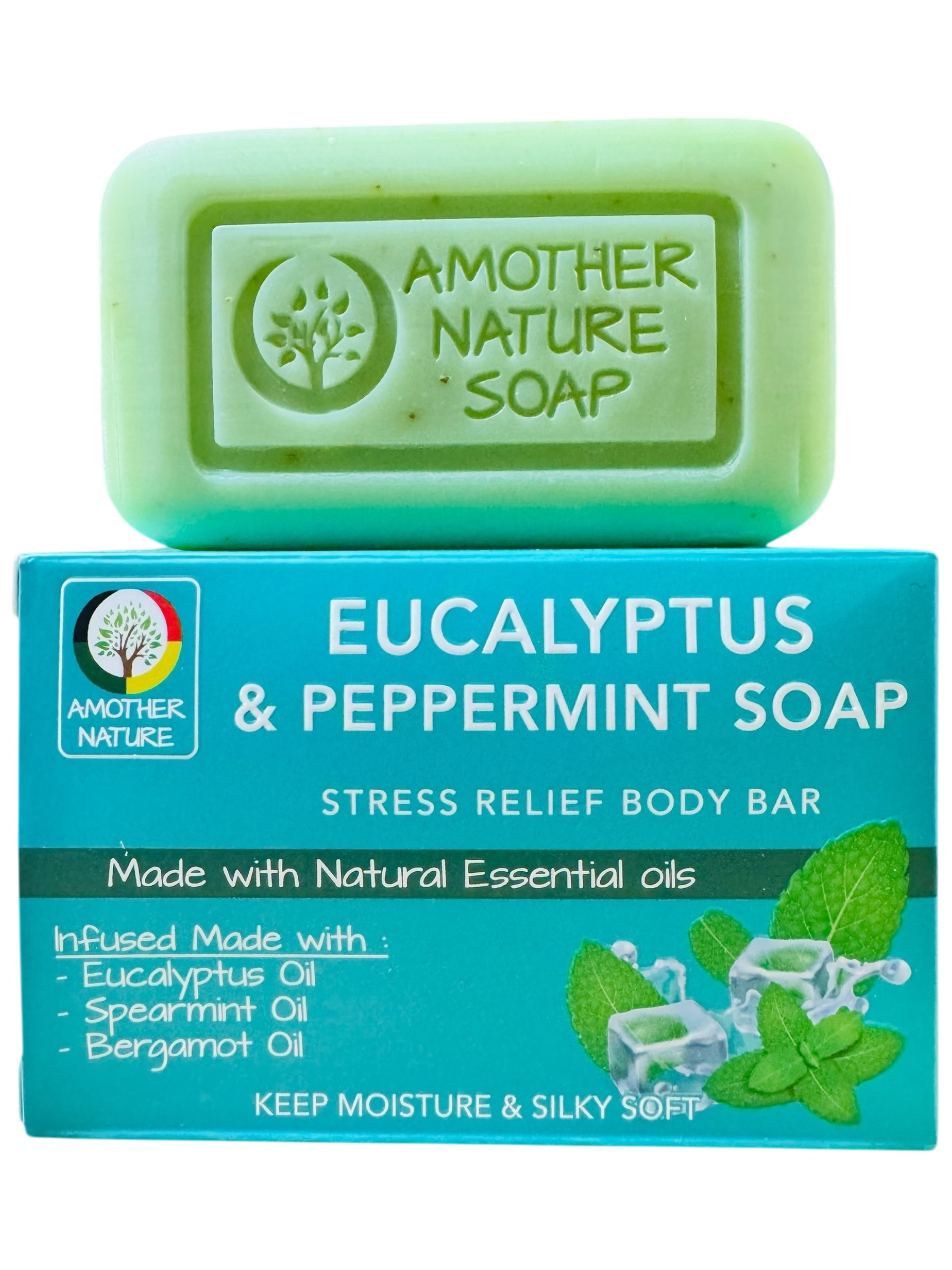 Eucalyptus & Peppermint Soap -Stress Relief Body Bar -(2 Pieces)