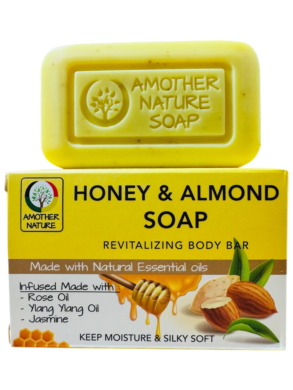 Honey & Almond Soap -Revitalizing Body Bar -(2 Pieces)