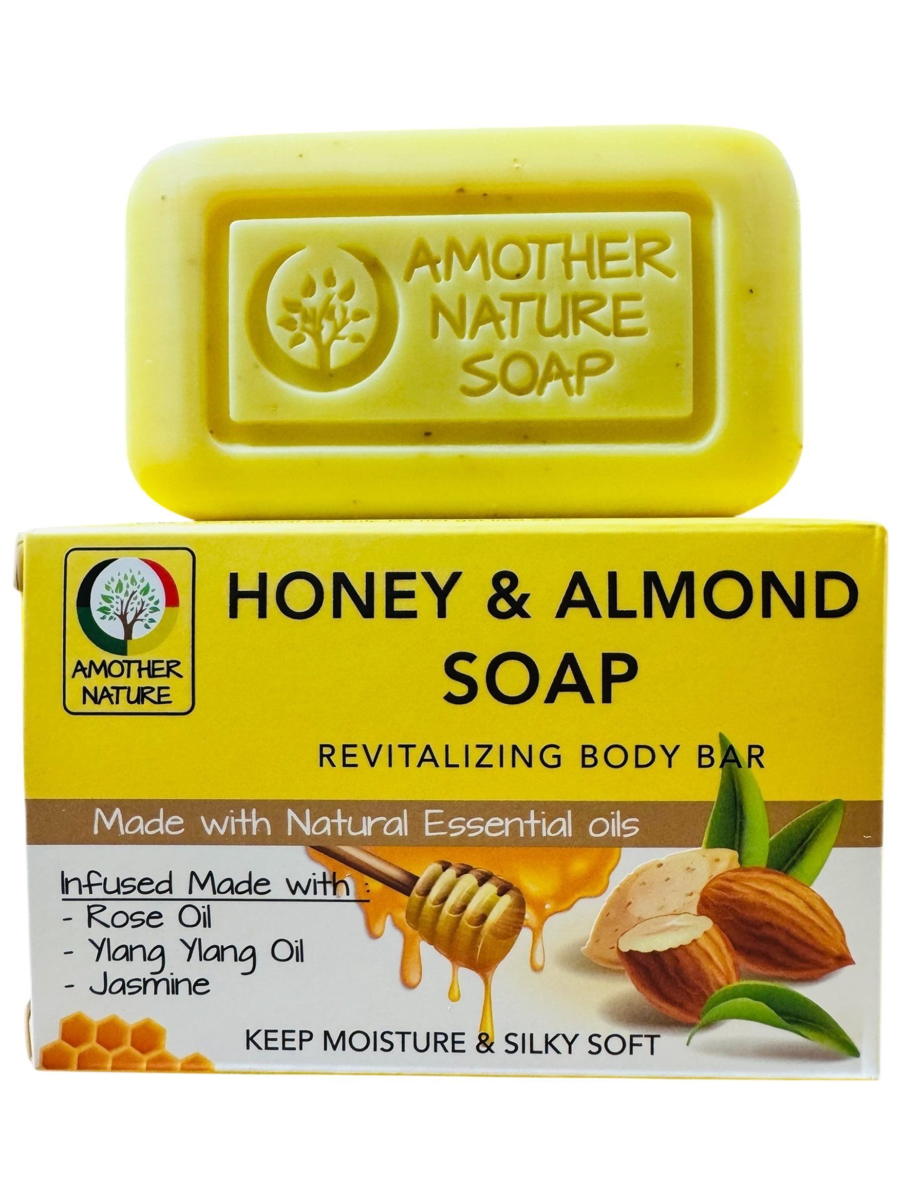 Honey & Almond Soap -Revitalizing Body Bar -(2 Pieces)