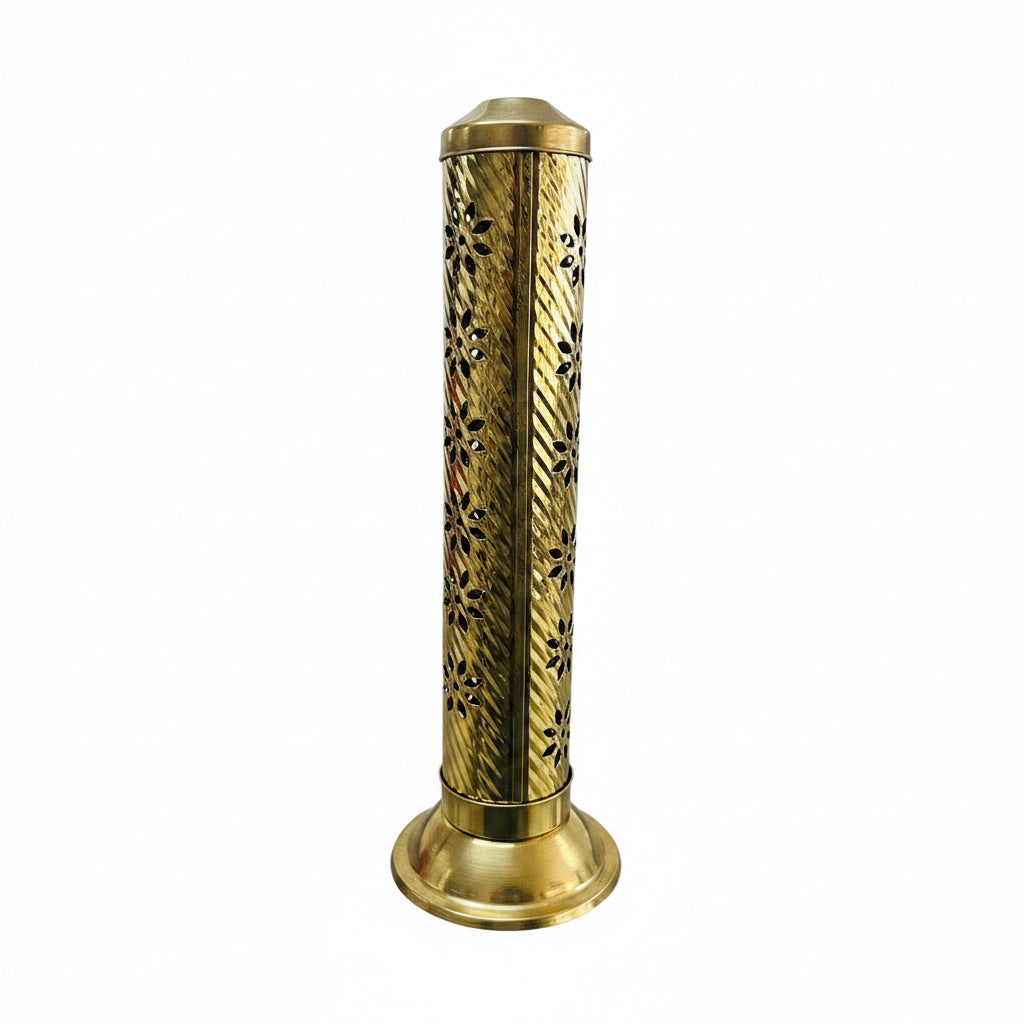 Incense Burner Brass Flower Design