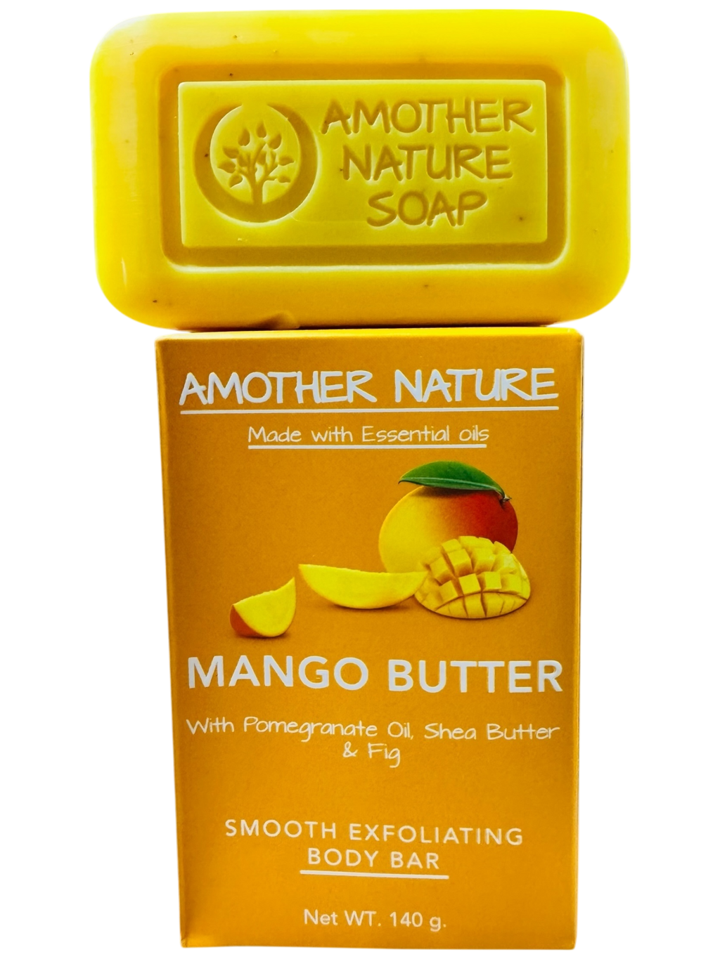 Mango Butter Soap -Smooth Exfoliating Body Bar -(2 Pieces)