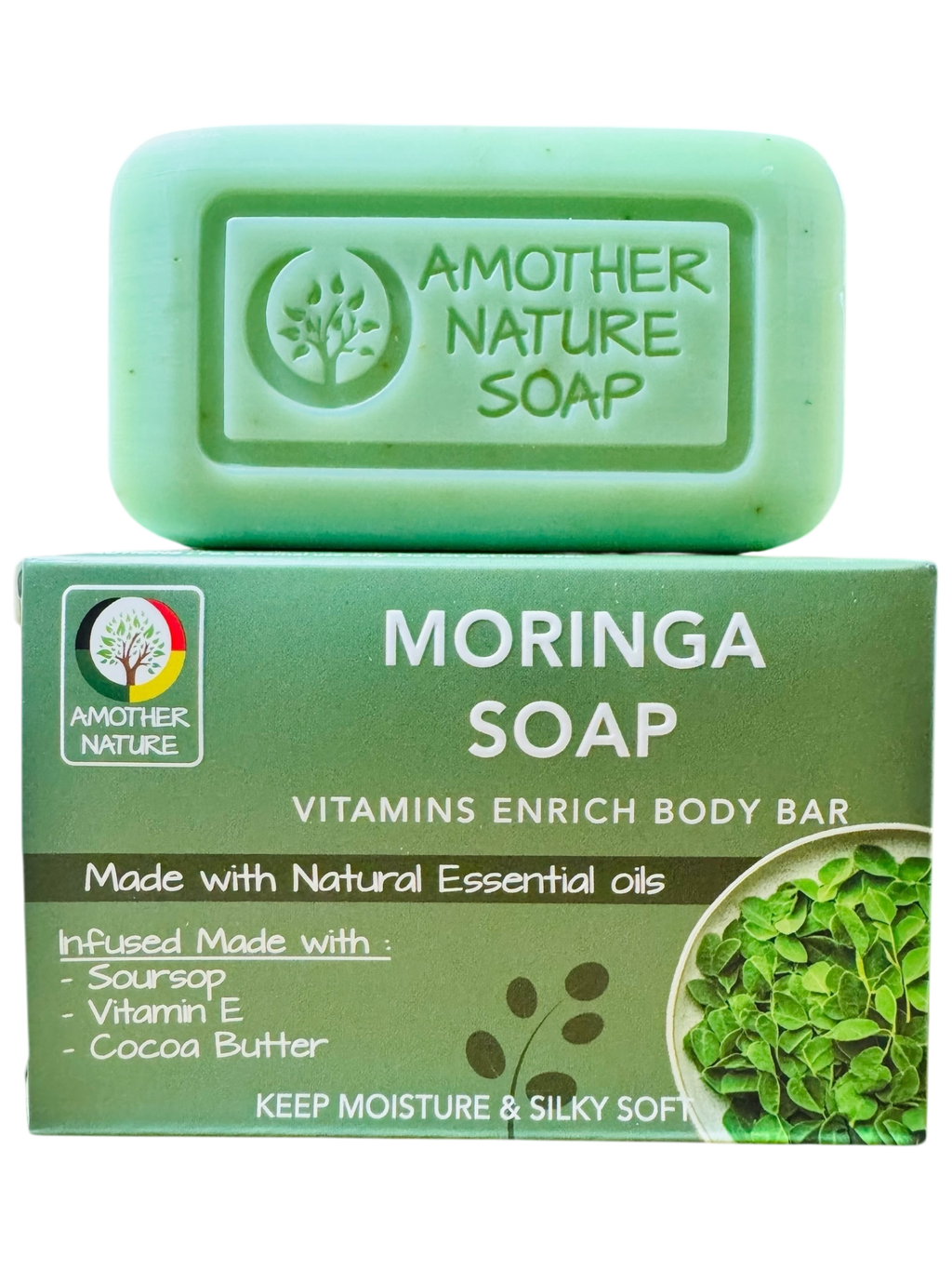 Moringa Soap -Vitamins Enrich Body Bar -(2 Pieces)