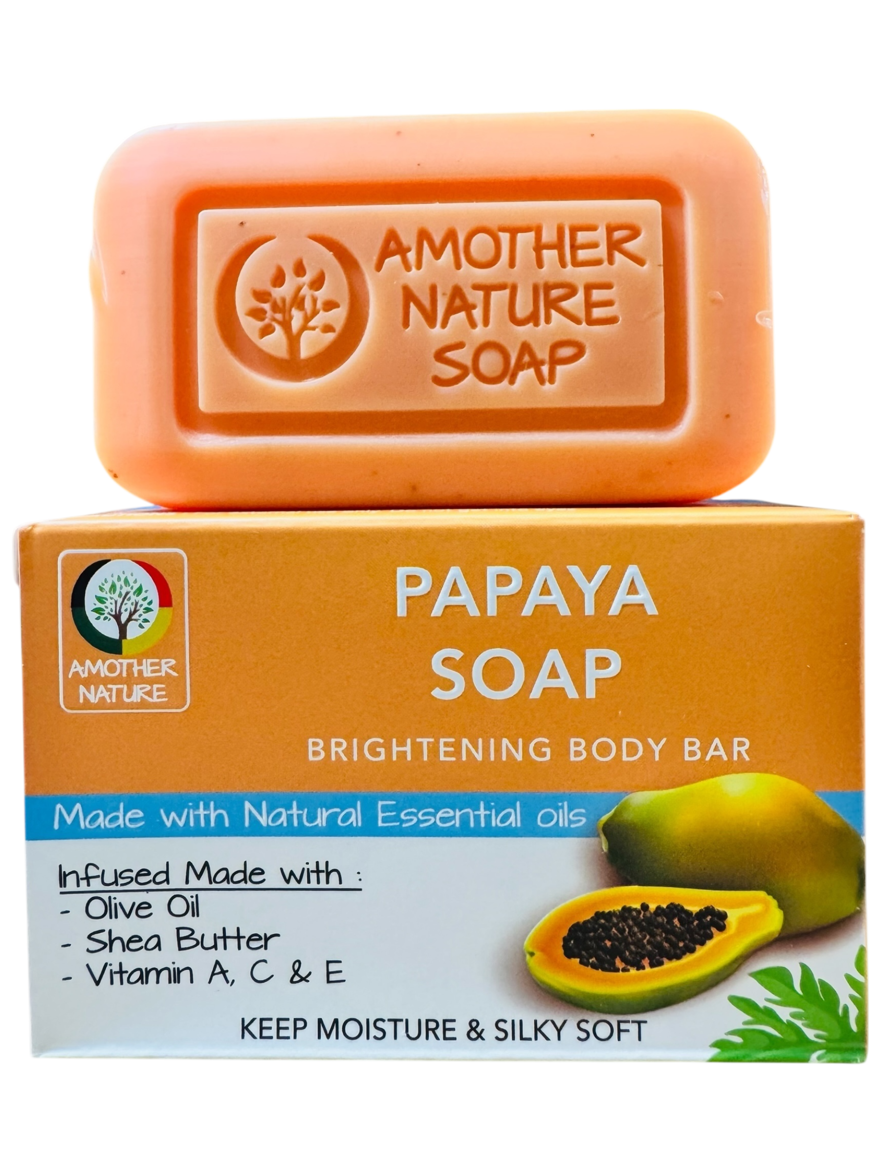 Papaya Soap -Brightening Body Bar -(2 Pieces)