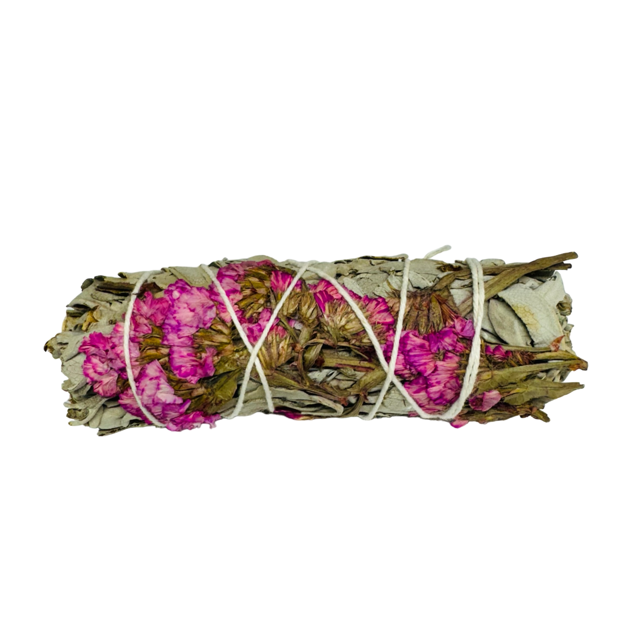 Pink Sinuata White Sage Smudge -(2 Pieces)