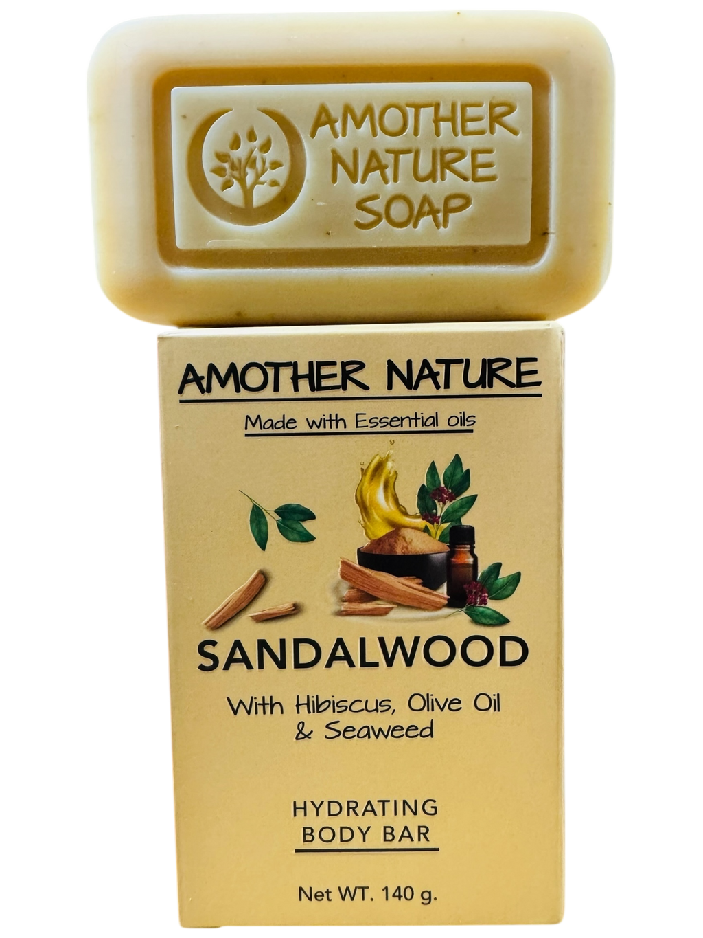 Sandalwood Soap -Hydrating Body Bar -(2 Pieces)