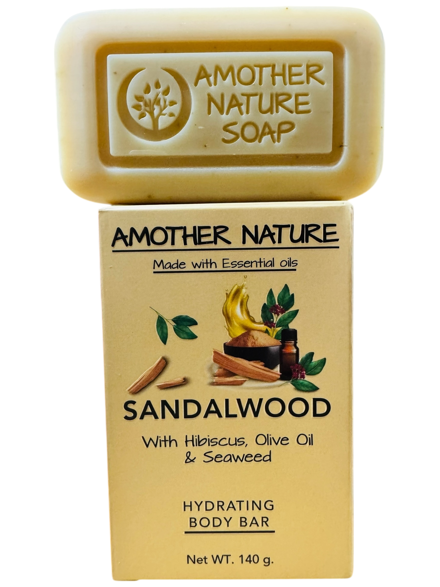 Sandalwood Soap -Hydrating Body Bar -(2 Pieces)