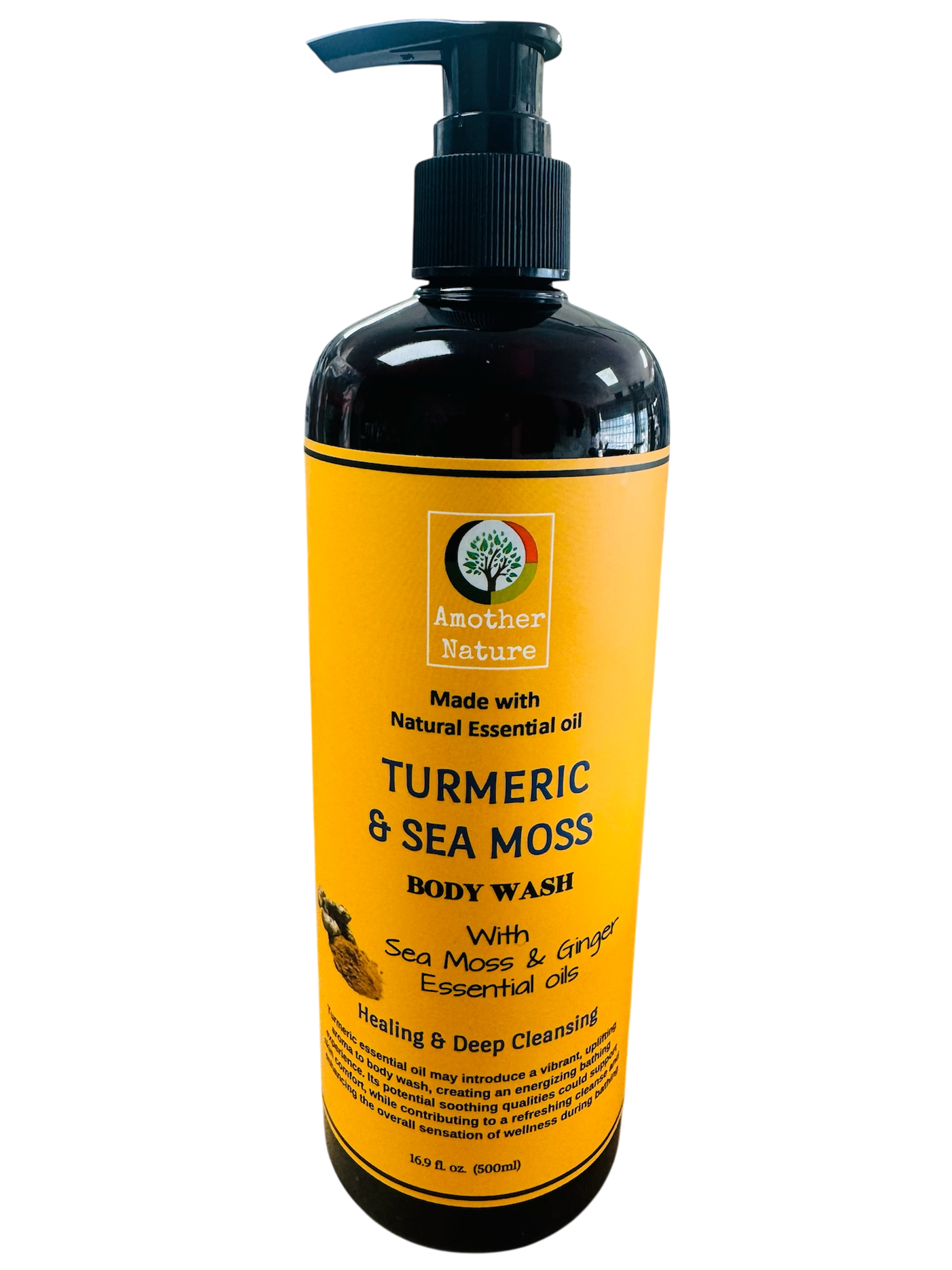 Turmeric & Sea Moss -Body Wash Infuse with Ginger Essential oil