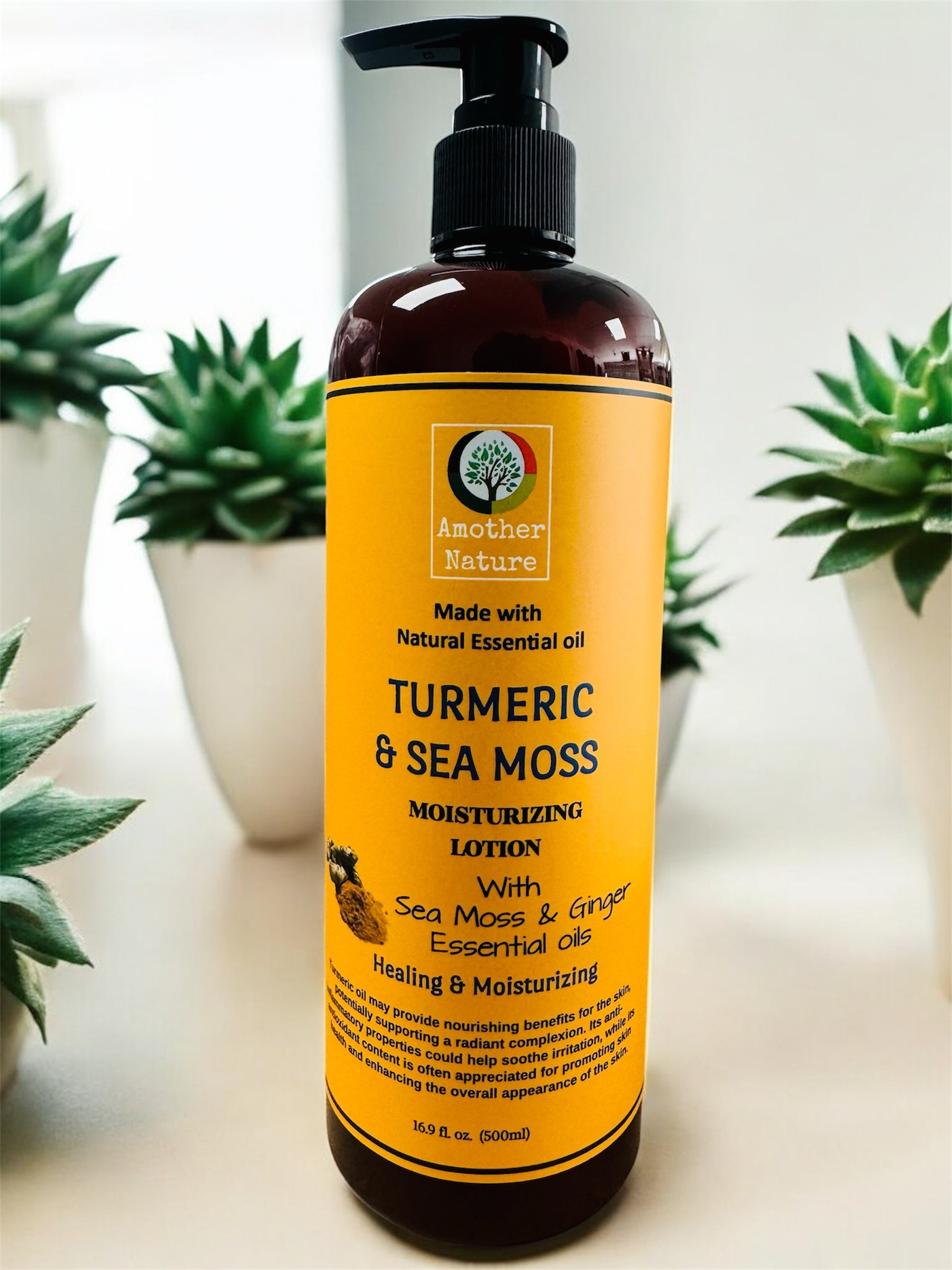 Turmeric & Sea Moss -Body Lotion Infuse with Ginger Essential Oil