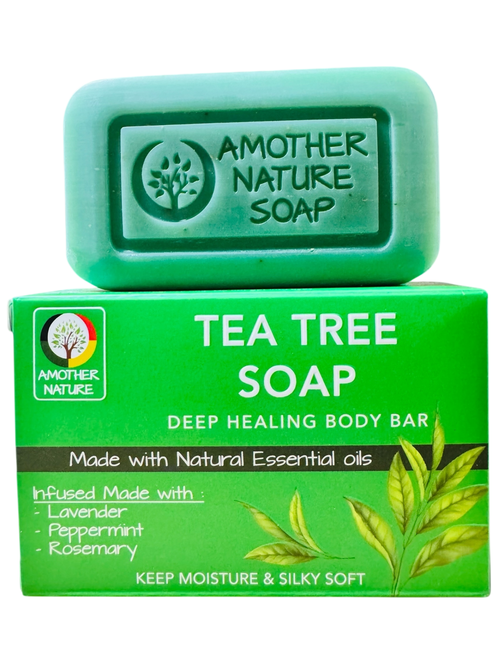 Tea Tree Soap -Deep Healing Body Bar -(2 Pieces)