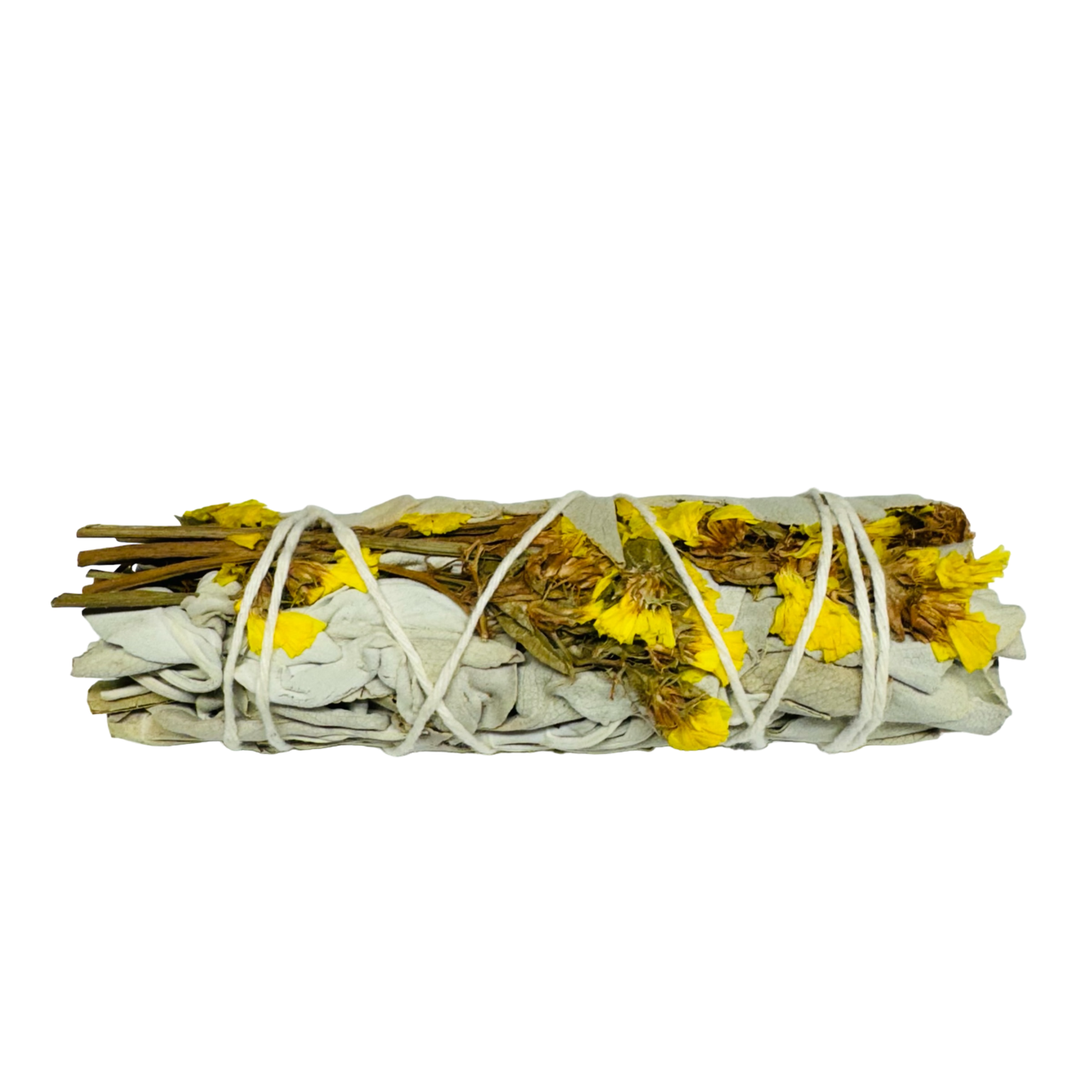 Yellow Sinuata White Sage Smudge -(2 Pieces)