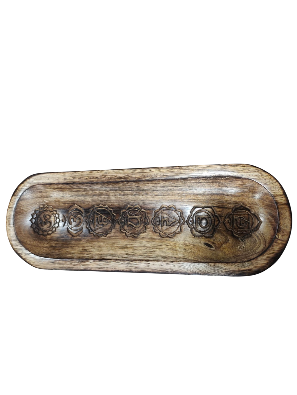 7 Chakras Brown Boat Traditional Incense Burner